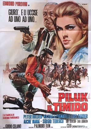 Giur&ograve;... e li uccise ad uno ad uno... Piluk il timido - Italian Movie Poster (thumbnail)