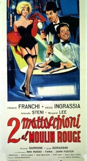 Due mattacchioni al Moulin Rouge - Italian Movie Poster (thumbnail)