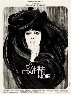La mari&eacute;e &eacute;tait en noir - French Movie Poster (thumbnail)
