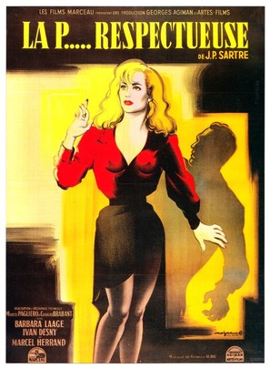 La putain respectueuse - French Movie Poster (thumbnail)