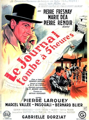 Le journal tombe &agrave; cinq heures - French Movie Poster (thumbnail)