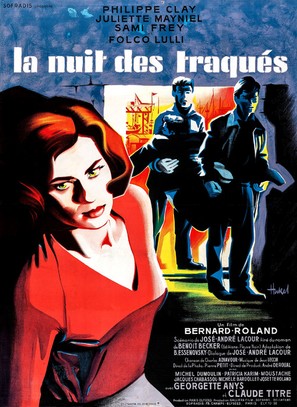 La nuit des traqu&eacute;s - French Movie Poster (thumbnail)