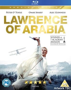 Lawrence of Arabia - British Blu-Ray movie cover (thumbnail)