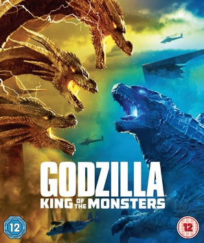 Godzilla: King of the Monsters - British Blu-Ray movie cover (thumbnail)