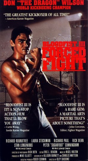Bloodfist III: Forced to Fight - VHS movie cover (thumbnail)