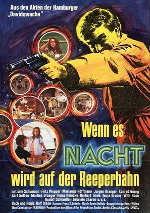 Wenn es Nacht wird auf der Reeperbahn - German Movie Poster (thumbnail)