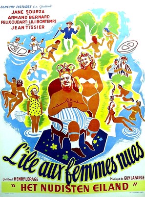 L&#039;&icirc;le aux femmes nues - Belgian Movie Poster (thumbnail)