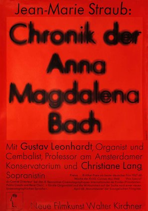 Chronik der Anna Magdalena Bach - German Movie Poster (thumbnail)