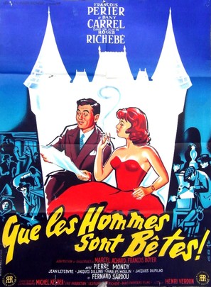 Que les hommes sont b&ecirc;tes - French Movie Poster (thumbnail)