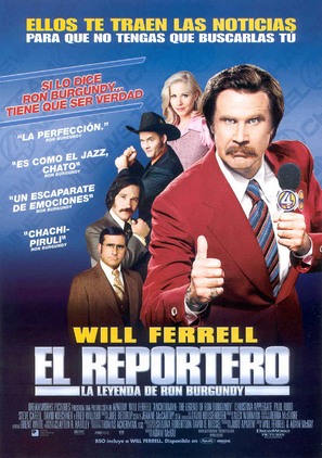 Anchorman: The Legend of Ron Burgundy - Spanish Movie Poster (thumbnail)