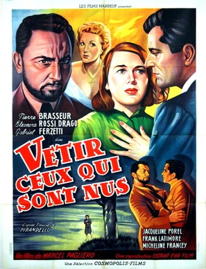 Vestire gli ignudi - French Movie Poster (thumbnail)