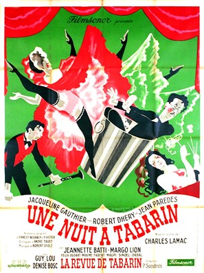 Une nuit &agrave; Tabarin - French Movie Poster (thumbnail)