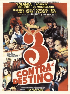 Tres contra el destino - Mexican Movie Poster (thumbnail)