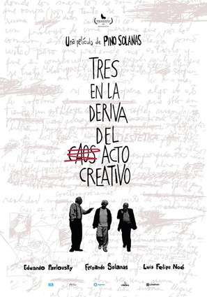 Tres en la deriva del acto creativo - Argentinian Movie Poster (thumbnail)