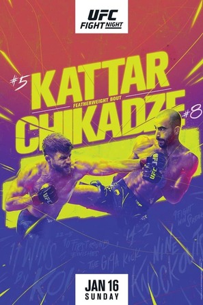 &quot;UFC on ESPN&quot; Kattar vs. Chikadze - Movie Poster (thumbnail)