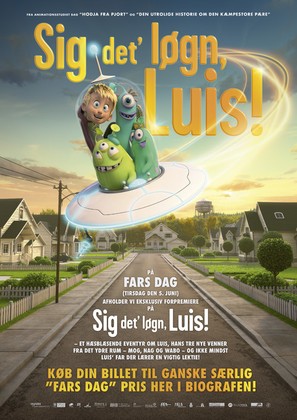 Luis &amp; the Aliens - Danish Movie Poster (thumbnail)