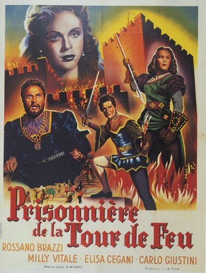 La prigioniera della torre di fuoco - French Movie Poster (thumbnail)