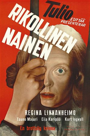 Rikollinen nainen - Finnish Movie Poster (thumbnail)