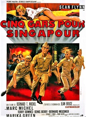 Cinq gars pour Singapour - French Movie Poster (thumbnail)
