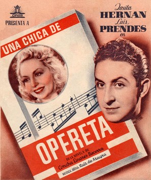 Una chica de opereta - Spanish Movie Poster (thumbnail)