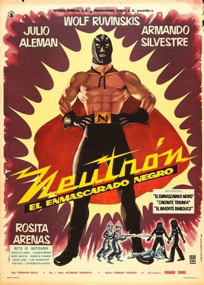 Neutr&oacute;n el enmascarado negro - Mexican Movie Poster (thumbnail)