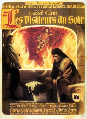 Les visiteurs du soir - French Movie Poster (thumbnail)
