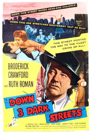 Down Three Dark Streets Poster