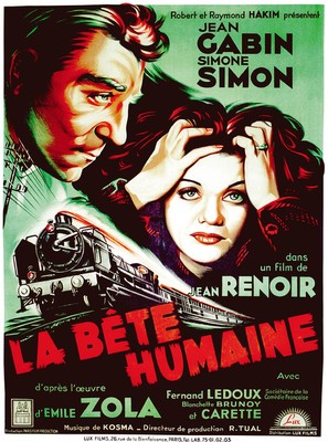 La b&ecirc;te humaine - French Movie Poster (thumbnail)
