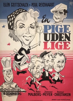 En pige uden lige - Danish Movie Poster (thumbnail)