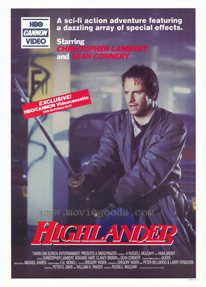 Highlander - Video release movie poster (thumbnail)