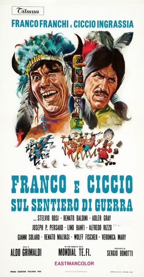 Franco e Ciccio sul sentiero di guerra - Italian Movie Poster (thumbnail)