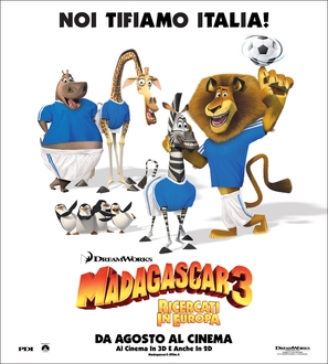 Madagascar 3: Europe&#039;s Most Wanted - Italian Movie Poster (thumbnail)