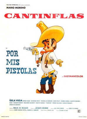 Por mis pistolas - Mexican Movie Poster (thumbnail)