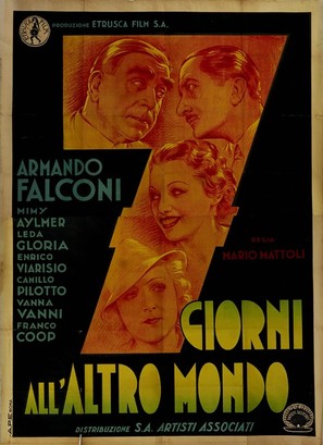 Sette giorni all&#039;altro mondo - Italian Movie Poster (thumbnail)