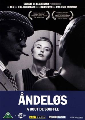 &Agrave; bout de souffle - Danish DVD movie cover (thumbnail)
