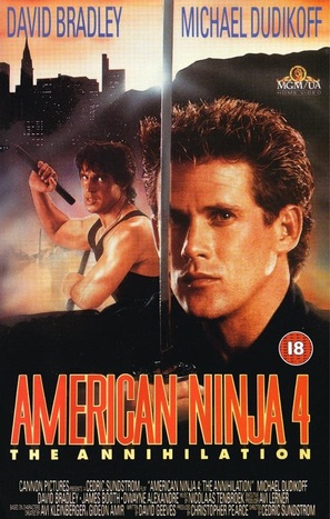 American Ninja 4: The Annihilation - British VHS movie cover (thumbnail)