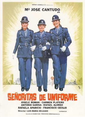 Se&ntilde;oritas de uniforme - Spanish Movie Poster (thumbnail)