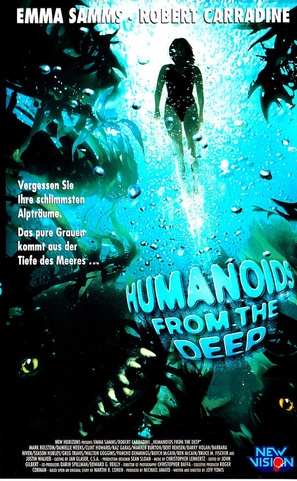 Humanoids from the Deep - German VHS movie cover (thumbnail)