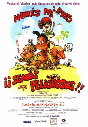 Semos peligrosos (us&eacute;ase Makinavaja 2) - Spanish Movie Poster (thumbnail)