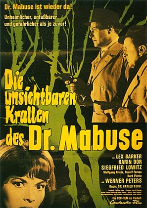 Die unsichtbaren Krallen des Dr. Mabuse - German Movie Poster (thumbnail)