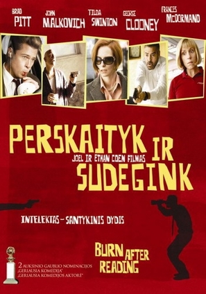 Burn After Reading - Lithuanian Movie Poster (thumbnail)