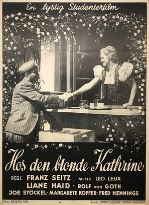 Bei der blonden Kathrein - Danish Movie Poster (thumbnail)