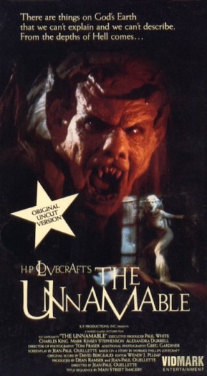 The Unnamable - VHS movie cover (thumbnail)