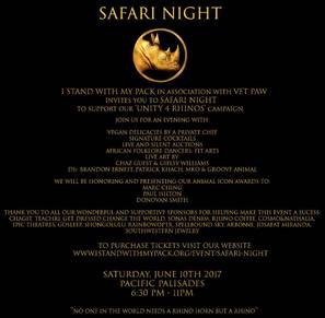 Unity for Rhinos: Safari Night - Movie Poster (thumbnail)