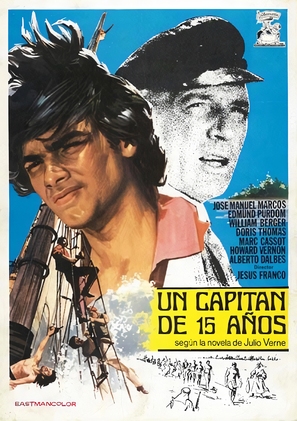 Un capit&aacute;n de quince a&ntilde;os - Spanish Movie Poster (thumbnail)