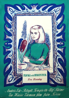 Flicka och hyacinter - Swedish Movie Poster (thumbnail)