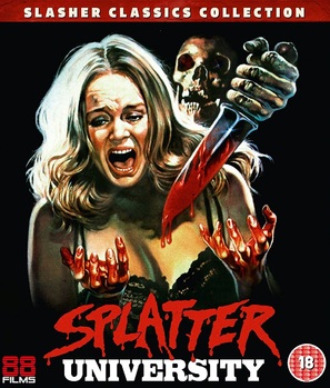 Splatter University - British Blu-Ray movie cover (thumbnail)