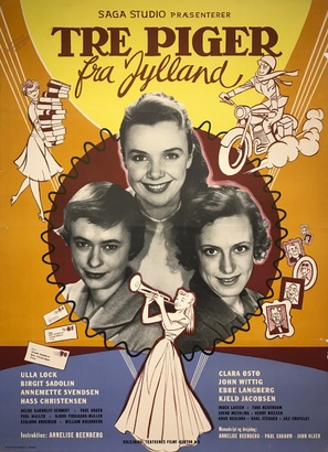 Tre piger fra Jylland - Danish Movie Poster (thumbnail)