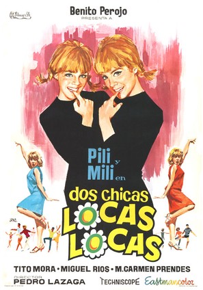 Dos chicas locas locas - Spanish Movie Poster (thumbnail)