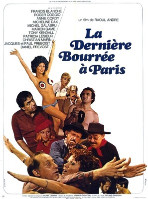 La derni&egrave;re bourr&eacute;e &agrave; Paris - French Movie Poster (thumbnail)